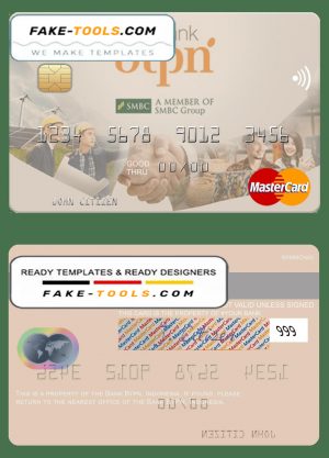 Indonesia Bank BTPN mastercard template in PSD format, fully editable Indonesia Bank BTPN mastercard template in PSD format, fully editable