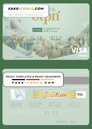 Indonesia Bank BTPN visa card template in PSD format, fully editable Indonesia Bank BTPN visa card template in PSD format, fully editable
