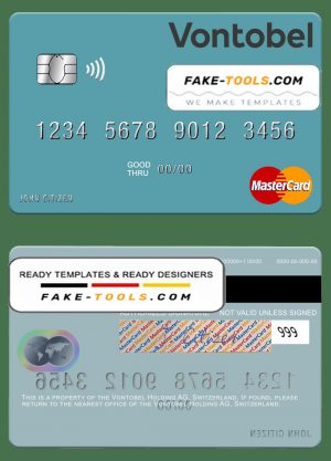 Switzerland Vontobel Holding AG mastercard template in PSD format Switzerland Vontobel Holding AG mastercard template in PSD format