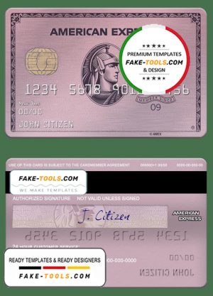 USA ADP Earnings bank AMEX rose gold card template in PSD format, fully editable USA ADP Earnings bank AMEX rose gold card template in PSD format, fully editable
