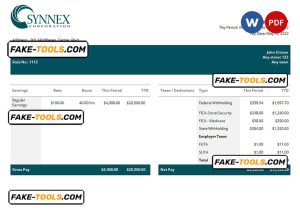 USA IT consulting company employee sheet template in Word and PDF format