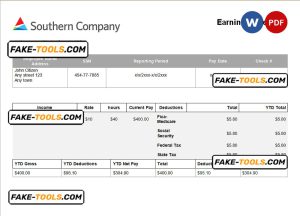 USA electric company employee sheet template in Word and PDF format