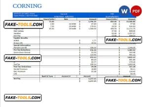 USA manufacturing company employee sheet template in Word and PDF format