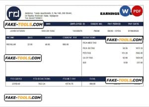 USA printing company employee sheet template in Word and PDF format