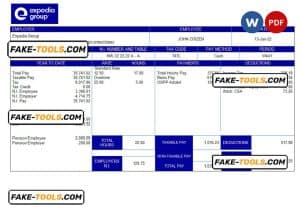 USA technological company employee sheet Word and PDF template