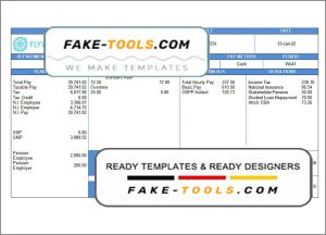United Kingdom flywheel & driftwood company employee sheet template in Word and PDF format
