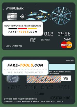 awesome dreamcatcher universal multipurpose bank mastercard debit credit card template in PSD format, fully editable