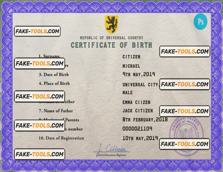 fake birth certificate template | fake tools