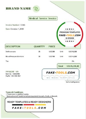 contact eye universal multipurpose invoice template in Word and PDF format, fully editable