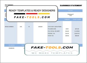 eco haul pay stub template in Word and PDF format