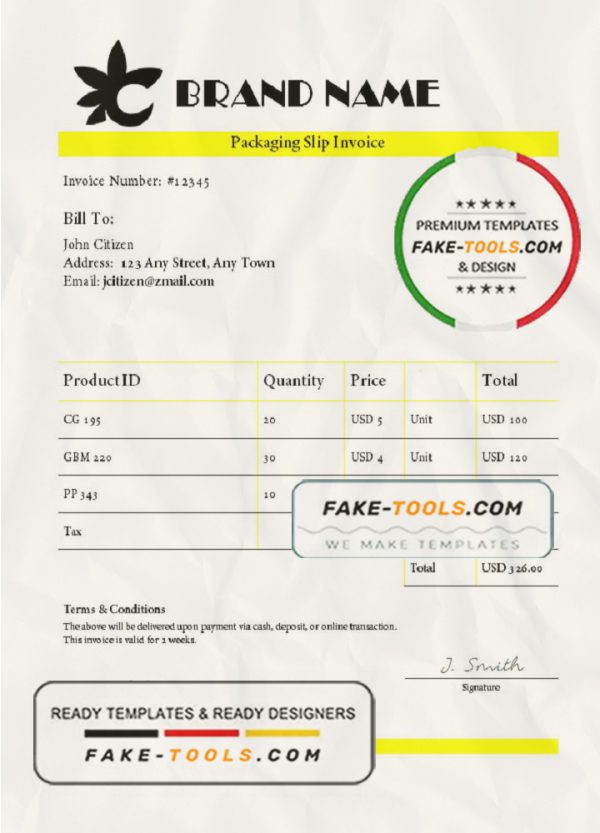 fine premium universal multipurpose invoice template in Word and PDF format, fully editable scan effect