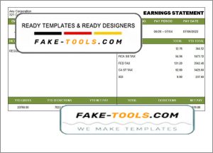 good smell pay stub template in Word and PDF format