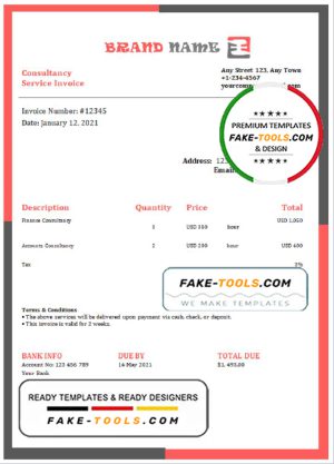 link rogue universal multipurpose invoice template in Word and PDF format, fully editable