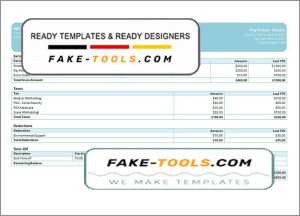 nice lawn pay stub template in Word and PDF format