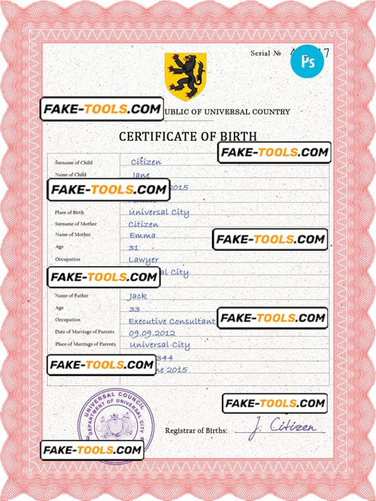 fake birth certificate template | fake tools