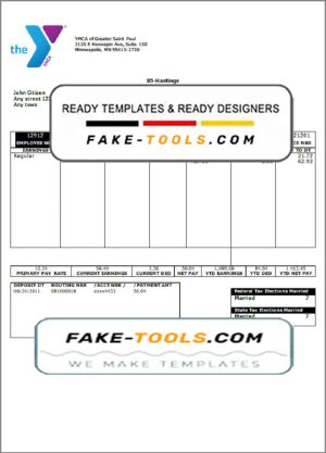 smart ground pay stub template in Word and PDF format