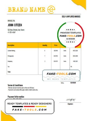 sure chief universal multipurpose invoice template in Word and PDF format, fully editable