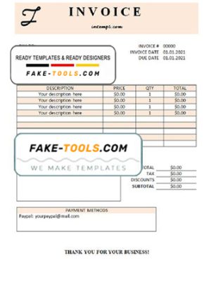swift supply universal multipurpose professional invoice template in Word and PDF format, fully editable