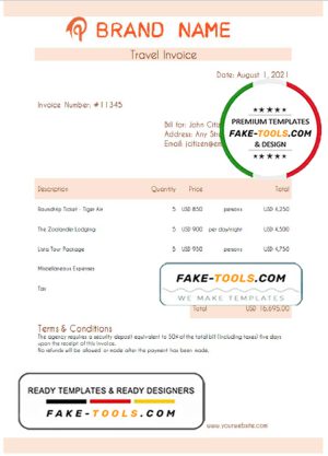 well support universal multipurpose invoice template in Word and PDF format, fully editable