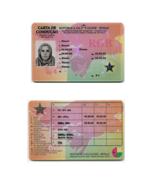 Guinea Bissau driver license PSD Template