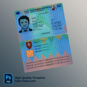 Slovakia ID template in PSD format